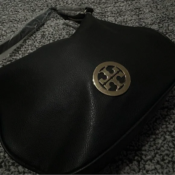 Tory Burch Black Leather Shoulder Brand New Tote Bag